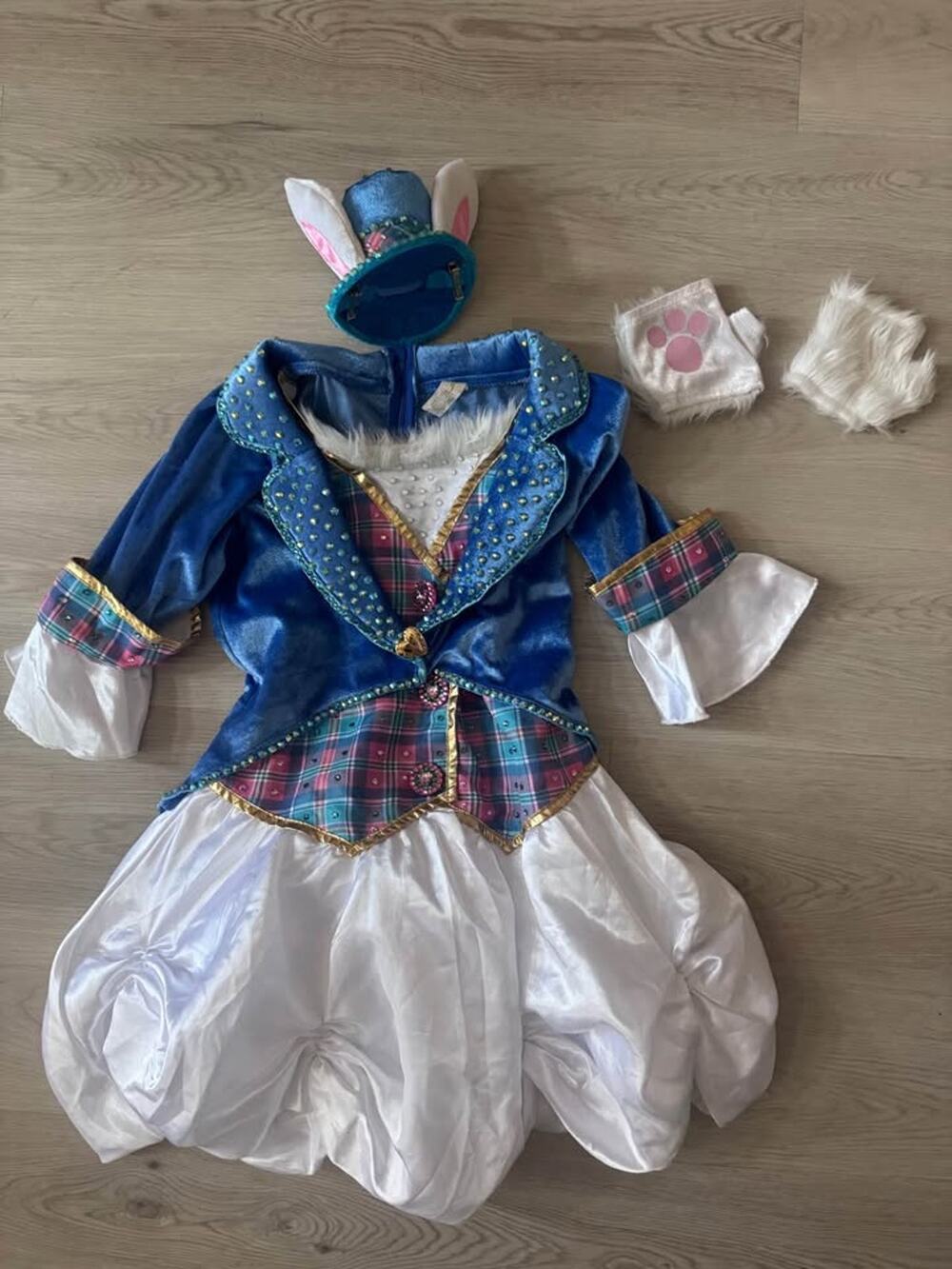 Amscan Down the Rabbit Hole Girls Large 12-14 Alice in Wonderland Rabbit Costume